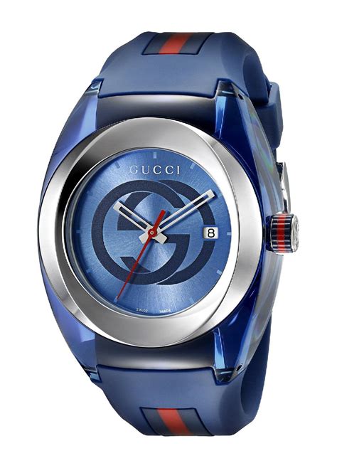 blue gucci sync watch